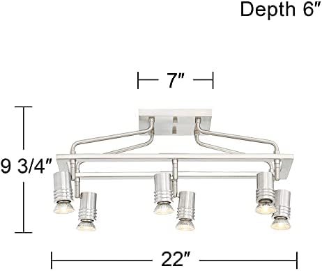 6-Head LED Ceiling Track Light Kit