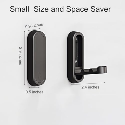 Matte Black Foldable Towel Hooks for Bathroom 2 Pack