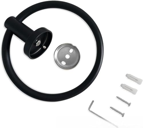 Matte Black Towel Ring Modern Hand Towel Holder SUS304 Stainless Steel