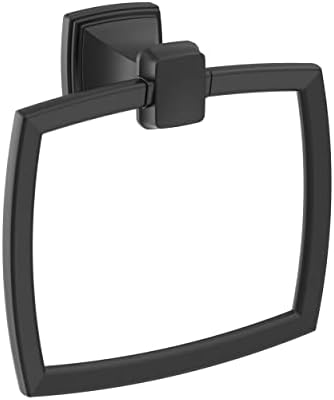 Amerock Mattele Black Bath Towel Holder Timeless Design for Modern Bathrooms