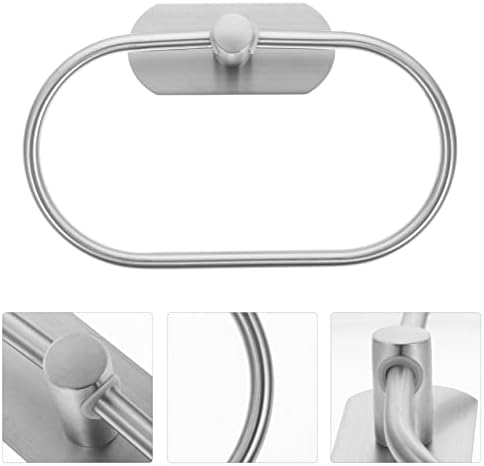 Sturdy Oval Towel Holder - Rust-Free Wall-Mounted Bath Organizer