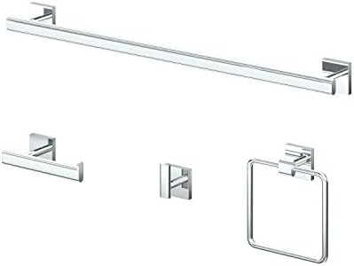 Gatco 4052 Elevate Towel Ring 613 Chrome Overflow System