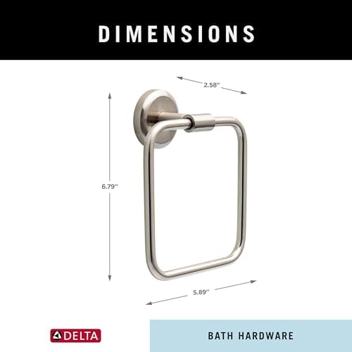 Versatile bath towel holder with SpotShield finish