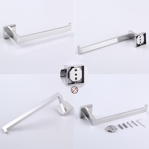 Elegant Stainless Steel Towel Holder GERZWY Dishwasher Safe Bathroom Kitchen Organizer
