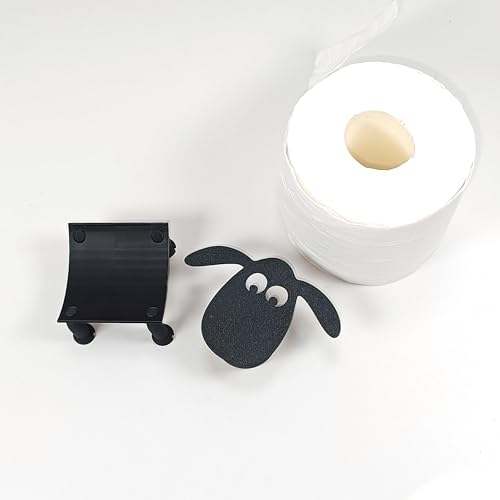 adorable sheep-shaped toilet paper holder set