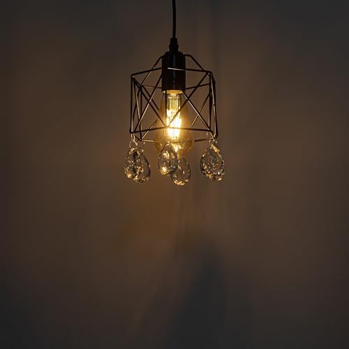 Stellar Track Pendant E26 Retro Star-Cube Cage Nordic-Style