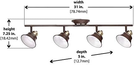 Oil Rubbed Bronze Antique Brass LED Track Lighting Kit