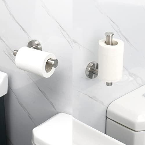 Premium Gold Toilet Paper Holder Rust-Proof Stainless Steel 2-Pack Brushed Nickel