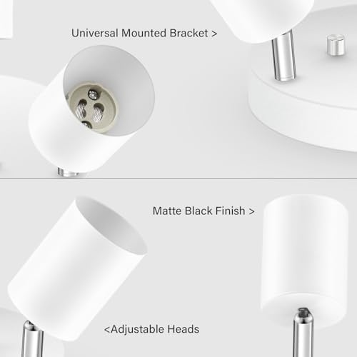 BoostArea LED 3 Light Track Lighting Kit with Rotatable Heads