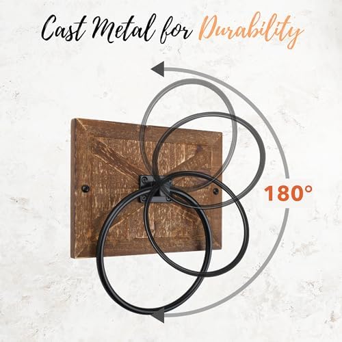 Autumn Alley Barn Wood Farmhouse Towel Ring