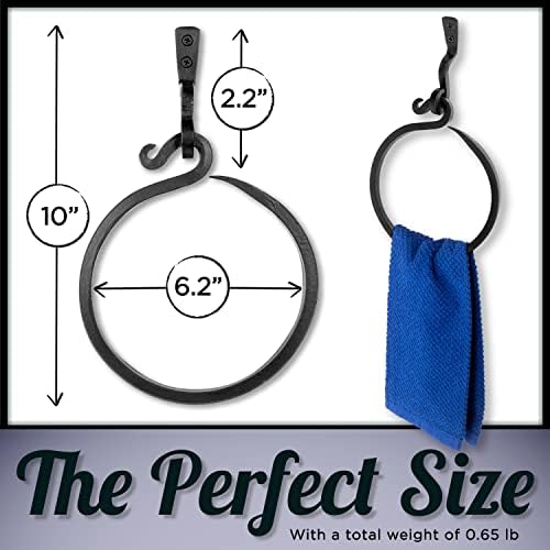 Stur-De Handmade Wrought Iron Towel Ring for Kitchen Bathroom