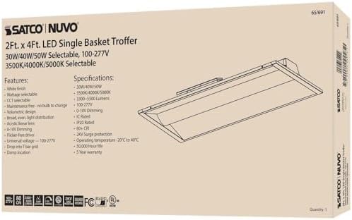 Premium 2X4 Single Basket Ceiling Light
