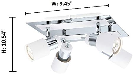 EGLO Davida 1054-in W 4-Light Chrome Semi-Flush Ceiling Light