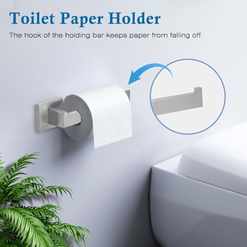 Stainless Steel 4-Piece Bathroom Hardware Set Brushed Nickel