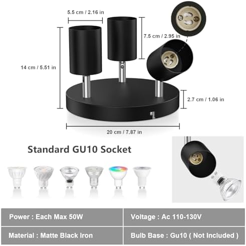 3-Light Track Lighting Kit for Kitchens Living Rooms