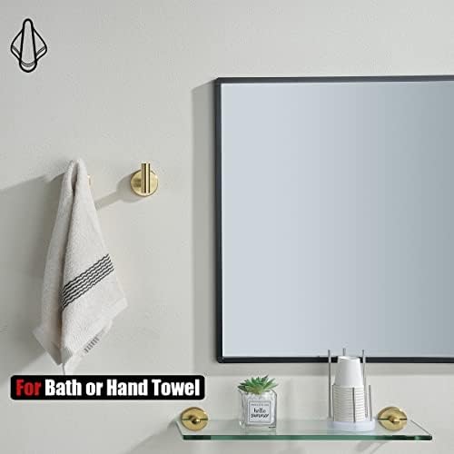 JQK 5-Piece Bathroom Hardware Set Brass Gold