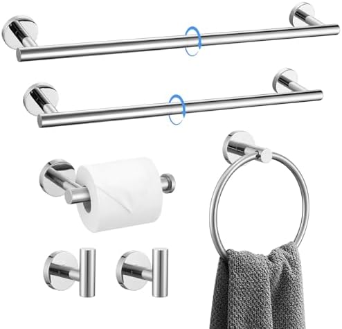Chrome Bronze Bathroom towel bar set