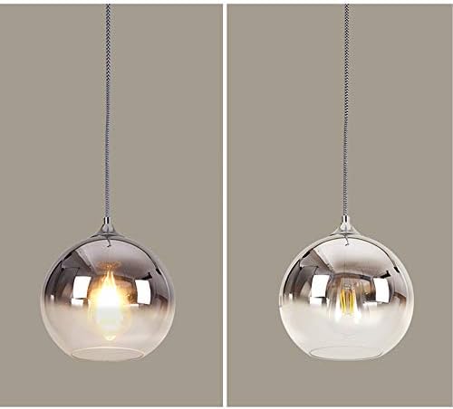 Dimmable Globe Pendant Light with Chrome Shade