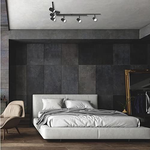 Super Bright 6-Light LED Track Lighting - Matte Black