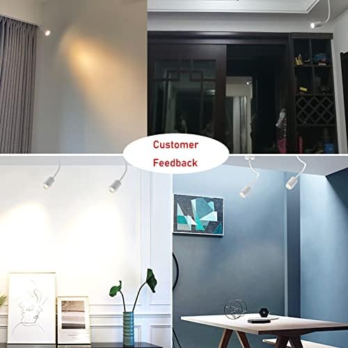 3-Pack Flexible Mini White Aluminum Track Lighting with Remote Dimming