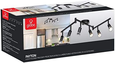 Globe Electric Payton 6-Foldable Track Lighting Matte Black - Modern Easy to Install