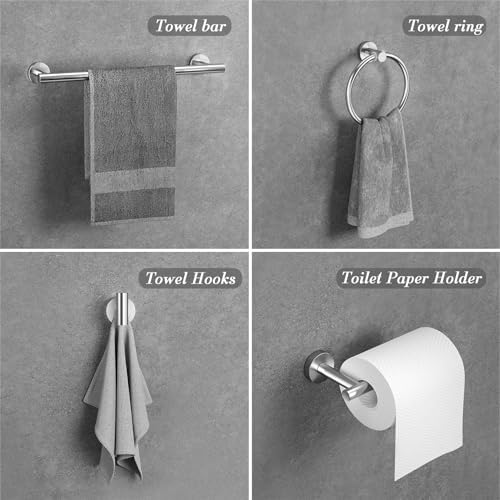 Bathroom Hardware Towel Bar Set Brushed Nickel 5-Piece Set Hand toxin-free