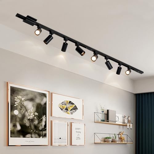 Hiiglxii 4-Light LED Track Lighting Kit for Ceiling Spot Lights
