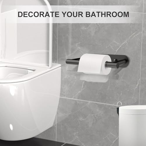 SetSail Black Wall-Mounted Towel Holder Toilet Paper