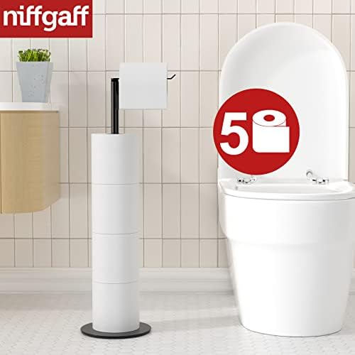4-in-1 Toilet Paper Holder with Stainless Steel Surface