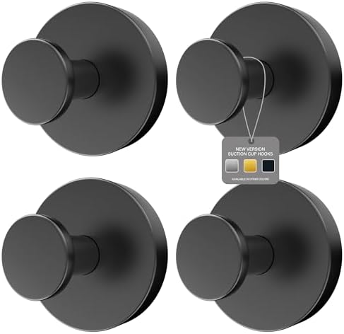 Heavy-Duty Suction Cup Hooks Reusable No Drilling Elevate Bathroom Storage