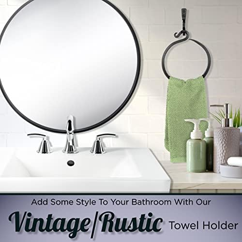 Stur-De Handmade Wrought Iron Towel Ring for Kitchen Bathroom