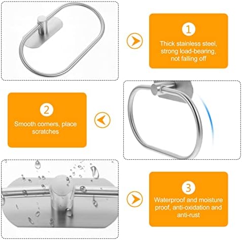 Sturdy Oval Towel Holder - Rust-Free Wall-Mounted Bath Organizer