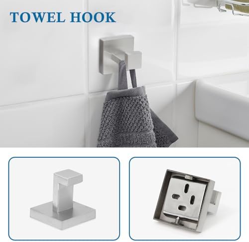 Stainless Steel 4-Piece Bathroom Hardware Set Brushed Nickel