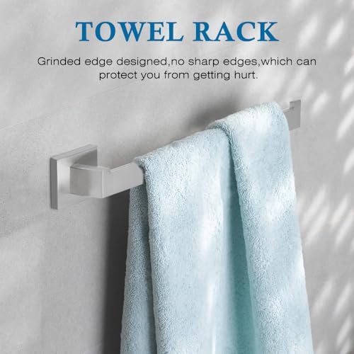 Stainless Steel 4-Piece Bathroom Hardware Set Brushed Nickel