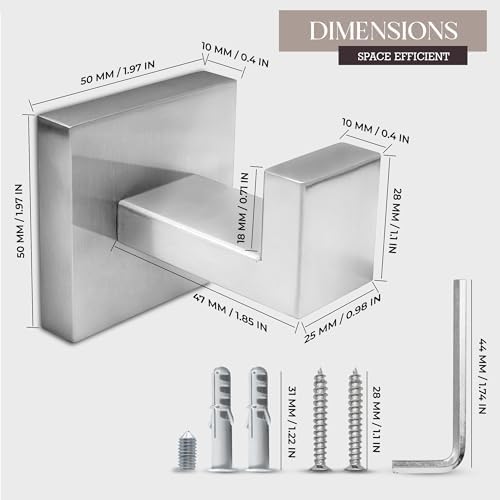 Luxury Brushed Nickel Towel Robe Hangers for Home Kitchen