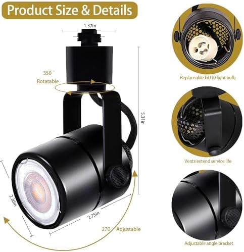 Dimmable GU10 Track Lighting Kit 12-Piece