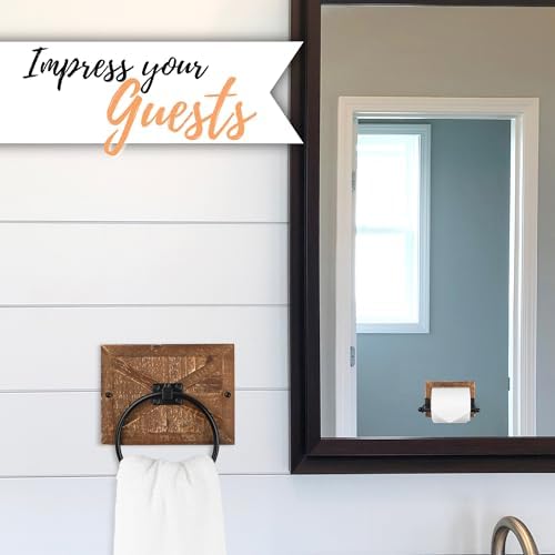 Autumn Alley Barn Wood Farmhouse Towel Ring