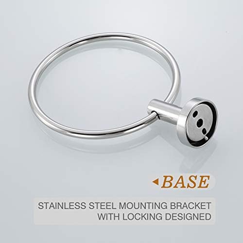 Polished Chrome Towel Ring Set Space-Saving Durable 304 Steel