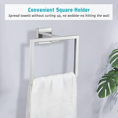 Stainless Steel 4-Piece Bathroom Hardware Set Brushed Nickel