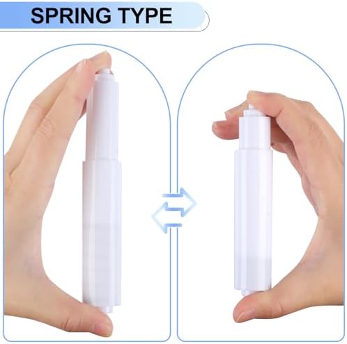 4-Pack Toilet Paper Holder Spring Rod White