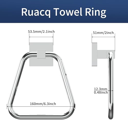 Sturdy Rustproof RUACQ Towel Ring