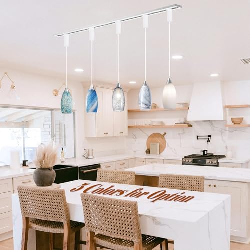 Kiven Modern Adjustable Track Lighting - Contemporary Hanging Pendants with Remote Control Dimming