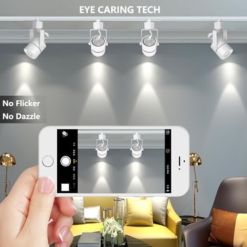 8pcs LED Track Lighting with GU10 Bulbs and Dimmable Brightness