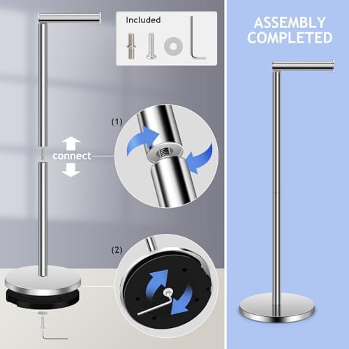 TACGEA Stainless Steel Toilet Paper Holder 4 Rolls Space-Saving Design