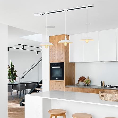 Modern J-Type Track Pendant White