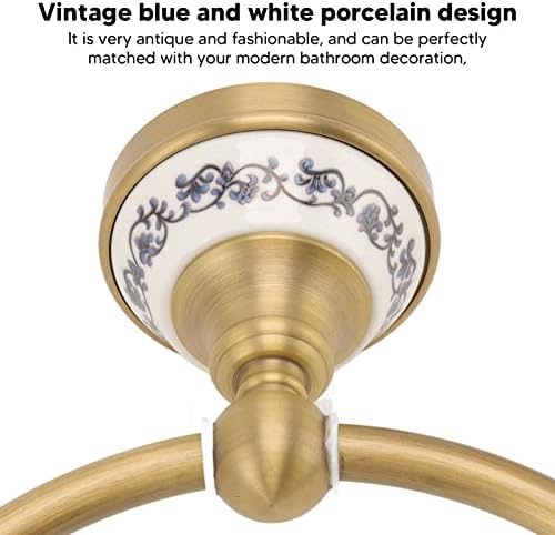 Antique Brass Towel Holder Wall-Mounted Space-Saving