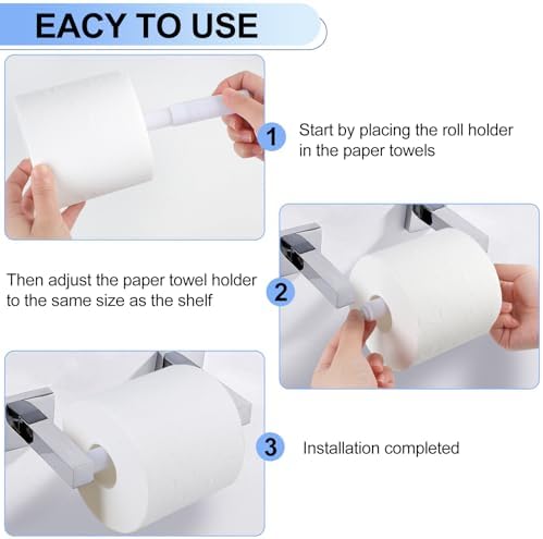 4-Pack Toilet Paper Holder Spring Rod White