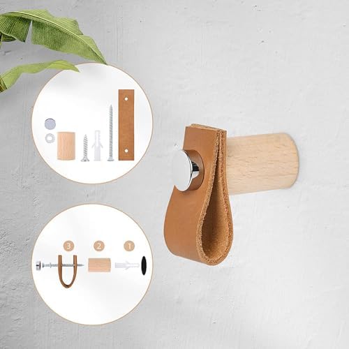 Wooden Towel Rack for Bathroom - Boho Design Decorative Functional