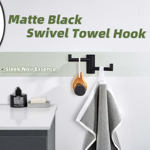 Sturdy 2-Arm bath Swivel Towel Holder for Home Kitchen