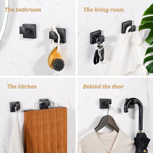Seeawea10-Piece Matte Black Towel Bar Set